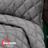 کالای خواب|روتختی مخمل پنبه دوزی دونفره هرمس HERMES مدل: JULIIA GRI