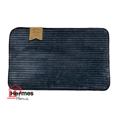 فرشینه و قالیچه|پادری مخمل مستطیل مدل: STRIPE ANTRASIT فرشینه و قالیچه|پادری مخمل مستطیل مدل: STRIPE ANTRASIT