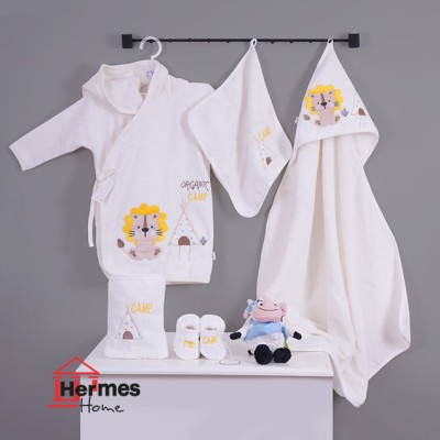 حوله|سرویس حوله نوزادی ۵ تیکه مادرکر MOTHERCARE مدل: LION KREM حوله|سرویس حوله نوزادی ۵ تیکه مادرکر MOTHERCARE مدل: LION KREM