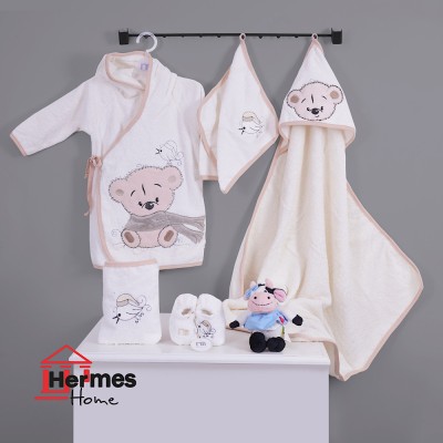 حوله|سرویس حوله نوزادی ۵ تیکه مادرکر MOTHERCARE مدل: SCARF BEAR KREM حوله|سرویس حوله نوزادی ۵ تیکه مادرکر MOTHERCARE مدل: SCARF BEAR KREM