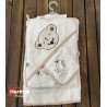 حوله|سرویس حوله نوزادی ۵ تیکه مادرکر MOTHERCARE مدل: SCARF BEAR KREM