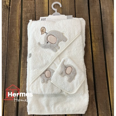 حوله|سرویس حوله نوزادی ۵ تیکه مادرکر MOTHERCARE مدل: BIRD AND ELEPHENT KREM حوله|سرویس حوله نوزادی ۵ تیکه مادرکر MOTHERCARE مدل: BIRD AND ELEPHENT KREM