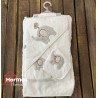 حوله|سرویس حوله نوزادی ۵ تیکه مادرکر MOTHERCARE مدل: BIRD AND ELEPHENT KREM