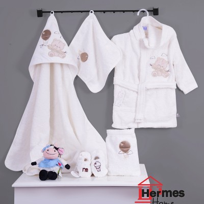 حوله|سرویس حوله نوزادی ۵ تیکه مادرکر MOTHERCARE مدل: BEAR BALLON KREM حوله|سرویس حوله نوزادی ۵ تیکه مادرکر MOTHERCARE مدل: BEAR BALLON KREM