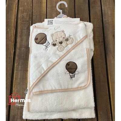 حوله|سرویس حوله نوزادی ۵ تیکه مادرکر MOTHERCARE مدل: BEAR BALLON KREM حوله|سرویس حوله نوزادی ۵ تیکه مادرکر MOTHERCARE مدل: BEAR BALLON KREM