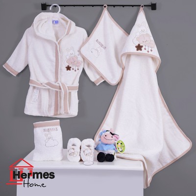 حوله|سرویس حوله نوزادی ۵ تیکه مادرکر MOTHERCARE مدل: BEAR RABBIT KREM حوله|سرویس حوله نوزادی ۵ تیکه مادرکر MOTHERCARE مدل: BEAR RABBIT KREM