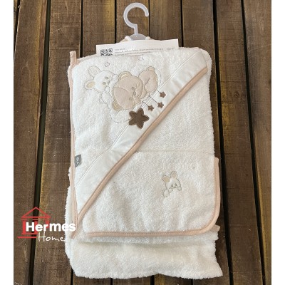 حوله|سرویس حوله نوزادی ۵ تیکه مادرکر MOTHERCARE مدل: BEAR RABBIT KREM حوله|سرویس حوله نوزادی ۵ تیکه مادرکر MOTHERCARE مدل: BEAR RABBIT KREM