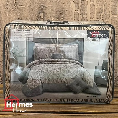 کالای خواب|روتختی شانل دونفره هرمس HERMES مدل: ARNIKA 02