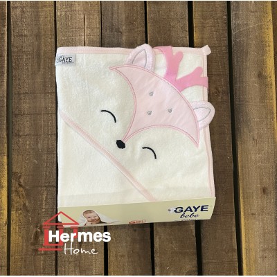 حوله|حوله تک نوزادی گای بیبی GAYE BEBE مدل: FOX PINK حوله|حوله تک نوزادی گای بیبی GAYE BEBE مدل: FOX PINK