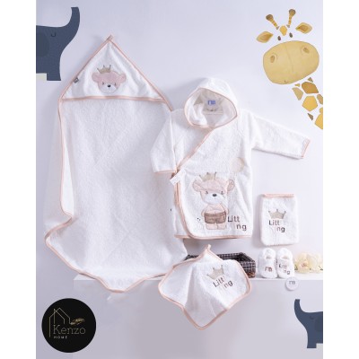 حوله|سرویس حوله نوزادی ۵ تیکه مادرکر MOTHERCARE مدل: LITTLE KING KREM حوله|سرویس حوله نوزادی ۵ تیکه مادرکر MOTHERCARE مدل: LITTLE KING KREM