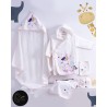 حوله|سرویس حوله نوزادی ۵ تیکه مادرکر MOTHERCARE مدل: UNICORN WHITE