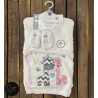 حوله|سرویس حوله نوزادی ۵ تیکه مادرکر MOTHERCARE مدل: U AND ME WHITE