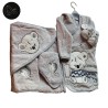 حوله|سرویس حوله نوزادی ۵ تیکه مادرکر MOTHERCARE مدل: SCARF BEAR GRI