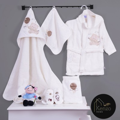 حوله|سرویس حوله نوزادی ۵ تیکه مادرکر MOTHERCARE مدل: BEAR BALLON KREM حوله|سرویس حوله نوزادی ۵ تیکه مادرکر MOTHERCARE مدل: BEAR BALLON KREM