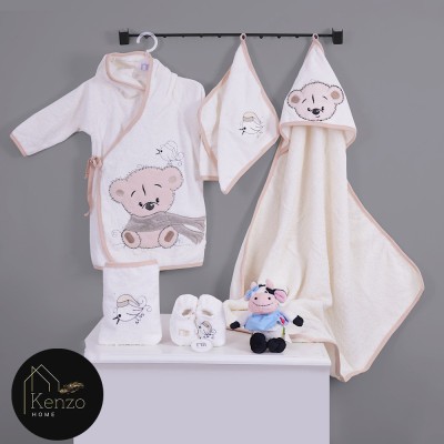 حوله|سرویس حوله نوزادی ۵ تیکه مادرکر MOTHERCARE مدل: SCARF BEAR KREM حوله|سرویس حوله نوزادی ۵ تیکه مادرکر MOTHERCARE مدل: SCARF BEAR KREM