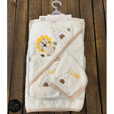 حوله|سرویس حوله نوزادی ۵ تیکه مادرکر MOTHERCARE مدل: LION KREM حوله|سرویس حوله نوزادی ۵ تیکه مادرکر MOTHERCARE مدل: LION KREM