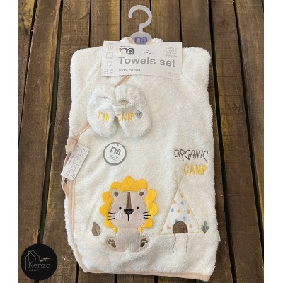 حوله|سرویس حوله نوزادی ۵ تیکه مادرکر MOTHERCARE مدل: LION KREM حوله|سرویس حوله نوزادی ۵ تیکه مادرکر MOTHERCARE مدل: LION KREM