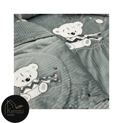 کالای خواب|سرویس خواب نوزاد با قنداق مادرکر MOTHERCARE مدل: SCARF BEAR GRI