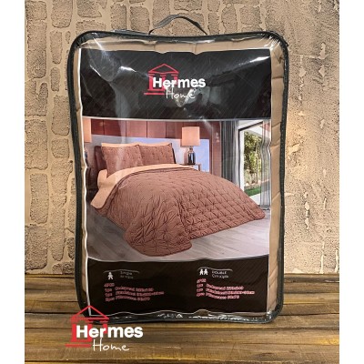 کالای خواب|روتختی یکنفره هرمس HERMES مدل: Cilantro nescafe bej