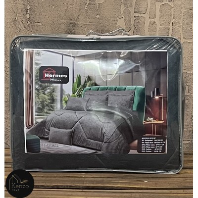 کالای خواب|روتختی مخمل دونفره هرمس HERMES مدل: DILA 004