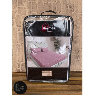 کالای خواب|ملحفه کشدار پنبه دوزی دونفره 180 کینگ هرمس HERMES رنگ: صورتی