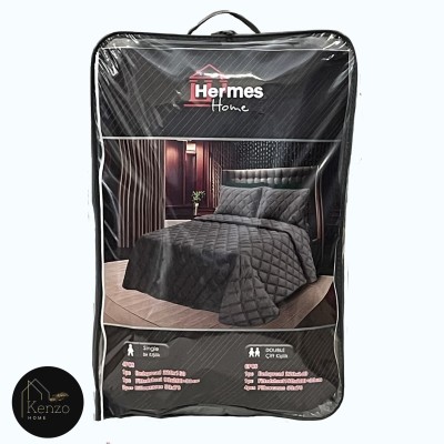 کالای خواب|روتختی مخمل پنبه دوزی دونفره هرمس HERMES مدل: JULIIA GRI کالای خواب|روتختی مخمل پنبه دوزی دونفره هرمس HERMES مدل: JULIIA GRI