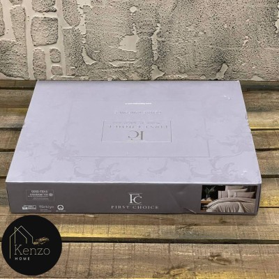 کالای خواب|روتختی کاوری رنفورس دلوکس دارک دونفره فرست چویس FIRST CHOICE مدل: ALISA EKRU
