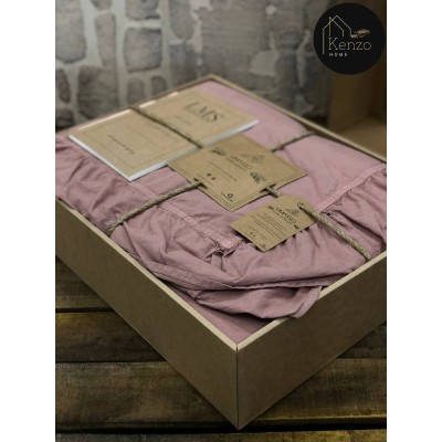 کالای خواب|روتختی کاوری پنبه اورگانیک دونفره لیماسو LIMASSO مدل: EXCLUSIVE OLD ROSE