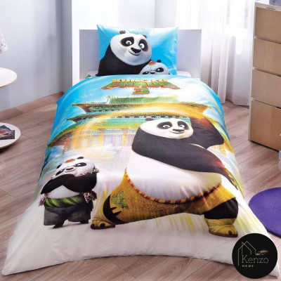 کالای خواب|روتختی کاوری رنفورس یکنفره تینیجر تاچ TAC مدل: KUNG FU PANDA MOVIE