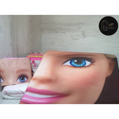 کالای خواب|روتختی کاوری رنفورس یکنفره تینیجر تاچ TAC مدل: BARBIE SPARKLE