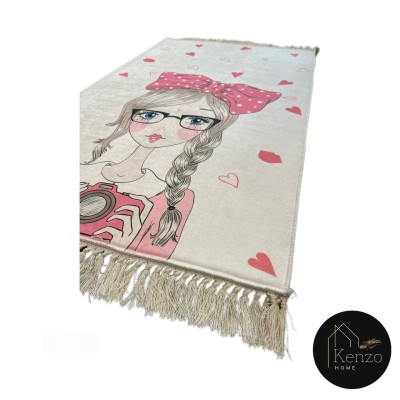 فرشینه و قالیچه|فرشینه چاپی 100x60 مدل: SAY CHEESE