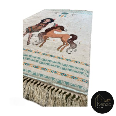 فرشینه و قالیچه|فرشینه چاپی 100x60 مدل: WILD AND FREE