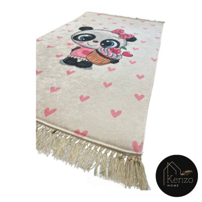 فرشینه و قالیچه|فرشینه چاپی 100x60 مدل: PANDA KIDS