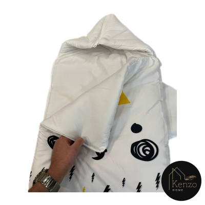 روتختی نوزادی|سرویس خواب نوزاد با قنداق چاپی مدل: KING BEAR