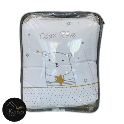 روتختی نوزادی|سرویس خواب نوزاد با قنداق چاپی مدل: DUXE REVE