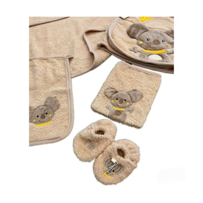 حوله|سرویس حوله نوزادی ۵ تیکه مادرکر MOTHERCARE مدل: KOALA NESCAFE