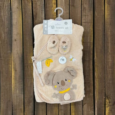 حوله|سرویس حوله نوزادی ۵ تیکه مادرکر MOTHERCARE مدل: KOALA NESCAFE