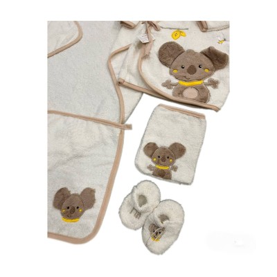 حوله|سرویس حوله نوزادی ۵ تیکه مادرکر MOTHERCARE مدل: KOALA KREM