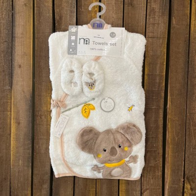 حوله|سرویس حوله نوزادی ۵ تیکه مادرکر MOTHERCARE مدل: KOALA KREM