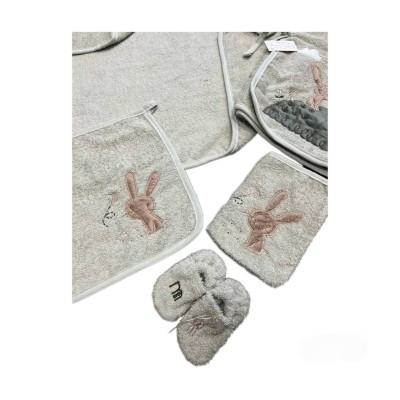 حوله|سرویس حوله نوزادی ۵ تیکه مادرکر MOTHERCARE مدل: HELLO BUNNY GREEN