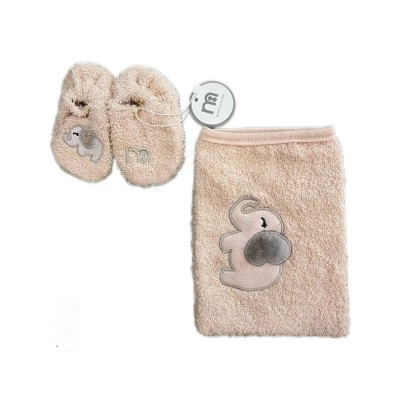 حوله|سرویس حوله نوزادی ۵ تیکه مادرکر MOTHERCARE مدل: HAPPY ELEPHENT NESCAFE