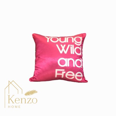 کالای خواب|کوسن ساتن اکسکلوسیو هلن جورج HELEN GEORGE مدل: YOUNG WILD AND FREE PEMBE