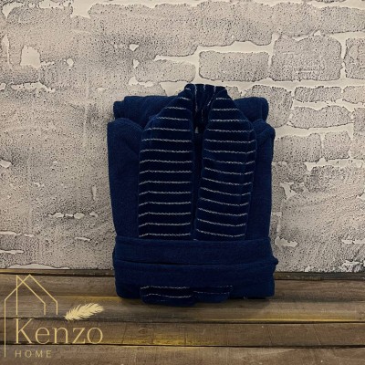 حوله|حوله تن پوش ژاکارد پنبه سایز ایکس لارج ( 135) مدل زبرا  رنگ: سرمه ای