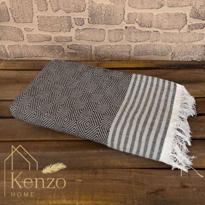 کالای خواب|شال مبل پالاس ابعاد 200*170 مدل ورساچ رنگ قهوه ای تیره