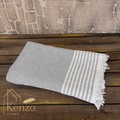 کالای خواب|شال مبل پالاس ابعاد 200*170 مدل ورساچ رنگ طوسی روشن