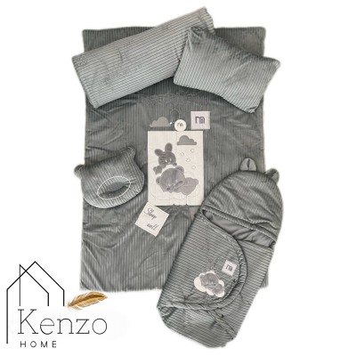 کالای خواب|سرویس خواب نوزاد 5تکه گلدوزی  MOTHERCARE مدل: خرس و خرگوش