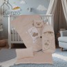 کالای خواب|سرویس خواب نوزاد 5تکه گلدوزی  MOTHERCARE مدل: خرس خرگوش کرم