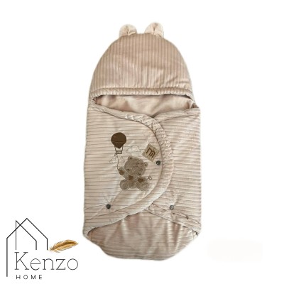 کالای خواب|سرویس خواب نوزاد 5تکه گلدوزی  MOTHERCARE مدل: خرس بالونی کرم