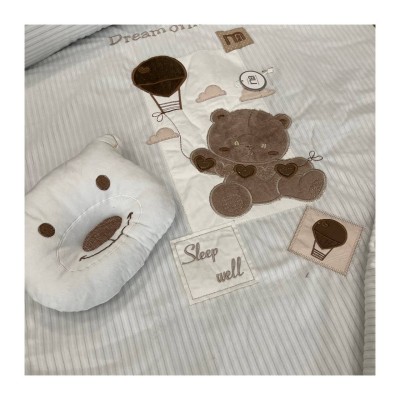 کالای خواب|سرویس خواب نوزاد 5تکه گلدوزی  MOTHERCARE مدل: خرس بالونی سفید