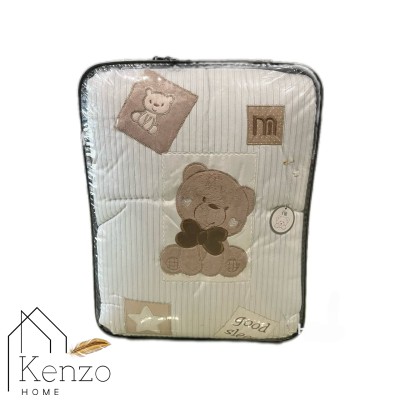 کالای خواب|سرویس خواب نوزاد 5تکه گلدوزی  MOTHERCARE مدل: خرس پاپیونی سفید